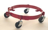 Drum dolly for 120 pound drums  15 gallon  size with steel wheels 400 lb load limit