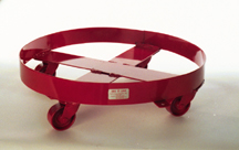 Drum dolly for 55 gallon drums band type with steel casters 800 lb load limit