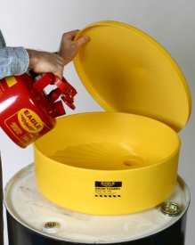 Funnel Large 18 inch Diameter 6 inch high walls  No. 1660 Eagle  Poly with 2 Inch NPT bottom opening