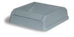 Square Trash can lids Drop Shot Lids  Grey  Two door  center drop design 1702GY