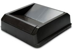 Square Trash can lids Drop Shot Lids  Brown  Two door  center drop design 1702BN