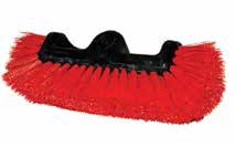 Multi Level Scrub Brush Red Stiff Bristles Poly Block 11.25 inches