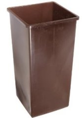 Square Trash Can 32 gallon size Brown Swingline  32BN
