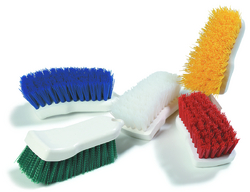 COLOR CODED HAND SCRUB BRUSHES WITH A POLYPROPYLENE BLOCK