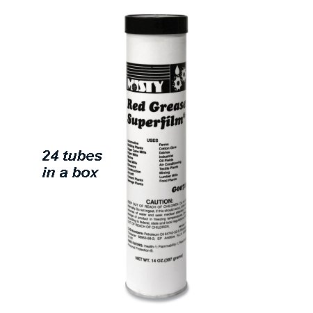 Amrep Red Grease NLGI No. 2 Lubricant 24 Tube Box