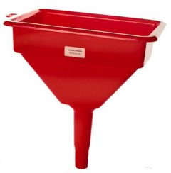 Polyethylene funnel heavy duty with screen for diesel fuel 10 inches X 7 inches
