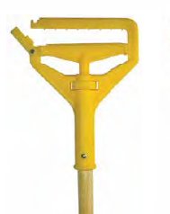 Wet mop handle quick change plastic head wood handle 54 inches long 1 inch diameter overall length is 61 inches No.90W.