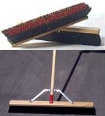 Push Broom 30 inches wide Red coarse center  Black fine outside
