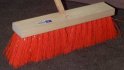 Street broom orange plastic 18 inches wide with 5 inches bristles No. 1318 O