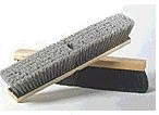 Push Broom 36 inches wide Silver Flagged Polypropylene trim and hardwood block. 3736 w m60 handle