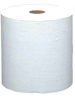 White Roll Towels bleached white 800 feet long 7.8 inches wide 6 rolls per case