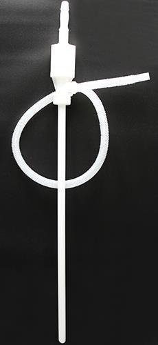 Plastic siphon drum pump chemical resistant 6.5 GPM flow white color CR369
