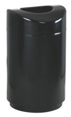 Rubbermaid Eclipse FGR2030EPLBK black open top waste receptacle 30 gallon capacity