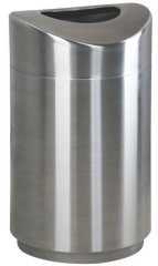 Rubbermaid Eclipse FGR2030SSPL stainless steel open top waste receptacle 30 gallon capacity