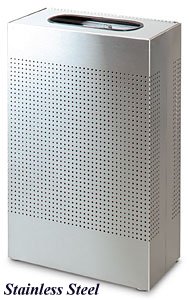 Designer Line Silhouettes Stainless Steel FGSR18SS Small Rectangular Waste Receptacle 40 gallon or 22.5 gallon