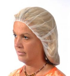 Hair Net Heavy Weight Polyester White Meets FFDCA requirements for food contact pick size 1000 per case