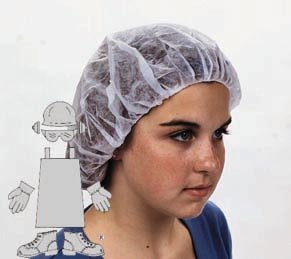 Hair Net Light Weight Nylon White Meets FFDCA requirements for food contact pick size 1000 per case