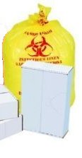 Yellow infectious linen liners 30.5 X 43 inch length 1.2 mil  100 per case