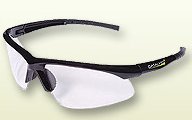Safety glasses catalyst  clear lens  wrap around lens  black frame  soft flanged nose piece for comfort