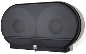 Jumbo Roll Toilet Tissue Dispenser  Translucent cover High impact plastic  Holds two 9 inch rolls R27TS