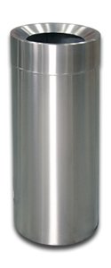Funnel Top Trash Can Round Stainless Steel 26 gallon