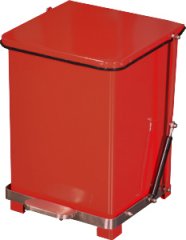Step On Trash Can Red 7 Gallon Metal with Quiet Closing Lid