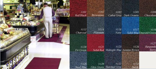 Floor Mat  Indoor Mat  Tri Grip Floor mat  Nylon Twist 18 ounce per sq. yard 3 feet x 6 feet