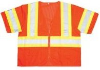 Class III safety vests orange mesh material vest for highway work  COR BRITE
