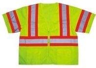 Class III safety vests lime green mesh material vest for highway work  COR BRITE