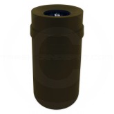 Trash can Funnel Top Black 35 gallon capacity Heavy duty plastic for Indoor or Outdoors.