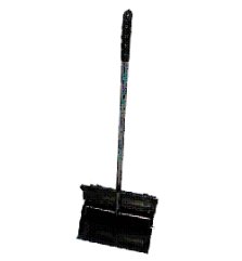 Lobby Dust Pan Metal 12 inches wide with steel handle and metal cover