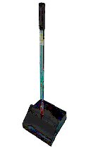 Lobby Dust Pan Plastic 12 inches wide with aluminum handle 34 inches total height