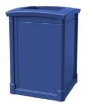 Trash Can Grand Open Top 44 gallon capacity Durable can Blue