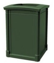Trash Can Grand Open Top 44 gallon capacity Durable can Green