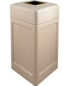 Open Top Trash Can Durable 52 GALLON capacity  Beige