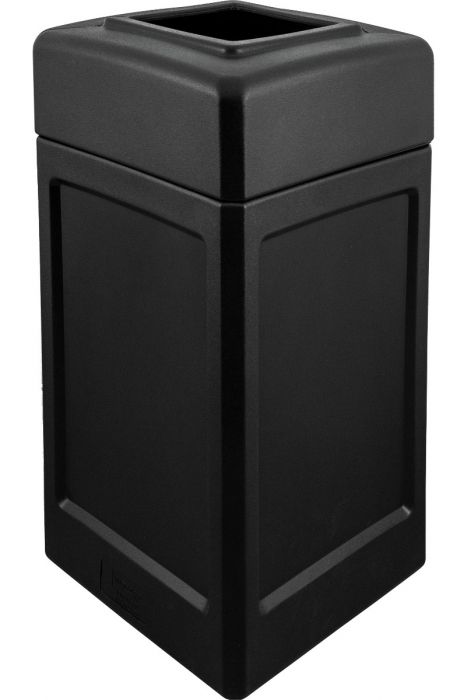 Open Top Trash Can Durable 52 GALLON capacity  Black