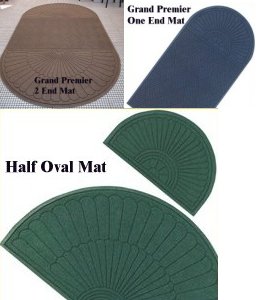 WaterHog Grand Premier Floor Mat Half Oval 4 feet wide x 2.3 feet