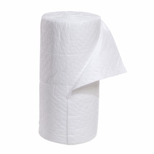 White oil only absorbent roll 150 feet x 30 inches wide medium weight hold up to 39.5 gallons of fluid