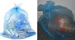 Blue Recycle Trash Bags  1.2 Mil 33 gallon size   33 x 39  100 per case