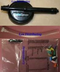 HydroSprayer Lids with dilution tips and suction tube and strainer end