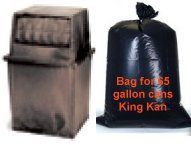 Trash Bags Black 44 x 50  2 mil Super Heavy 56 gallon size   100 per case